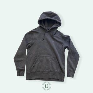 Charcoal Gray Nike Hoodie. Great condition. Metal tips on the strings.